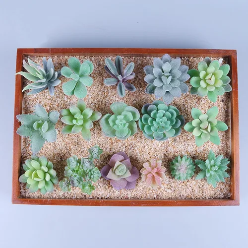 Vista 7 de 16 plantas suculentas artificiales suculentas artificiales sin maceta surtido de suculentas falsas realistas cactus artificiales a granel