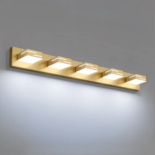 Vista 13 de Lámparas LED modernas para tocador de baño, 3 luces, 5CCT, regulables, luces de tocador negro mate para accesorios de iluminación de baño sobre