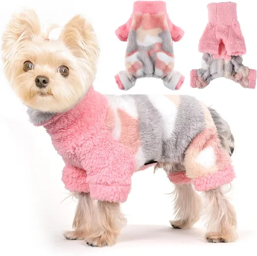 Vista 12 de Pijamas de perro Pjs Suéter de forro polar para perros Suéter lindo para cachorros para perros pequeños Ropa para Chihuahua Ropa para Yorkie Niña