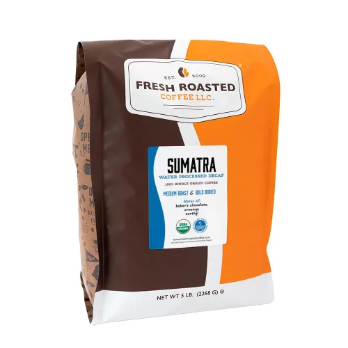 Vista 45 de Café Fresh Roasted, 100% descafeinado colombiano procesado con agua, 12 oz, tostado medio, kosher, molido