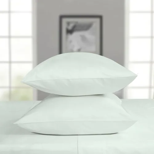 Vista 17 de Threadmill Home Linen Fundas de Almohada Estándar - 100% Algodón Natural 600 Número de Hilos, Juego de 2 Fundas de Almohada Damasco Gris Oscuro