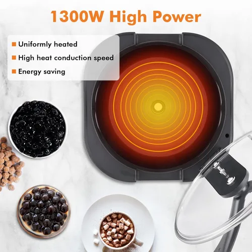 Vista 2 de YJINGRUI Boba Cooker Boba Pot 9L automático Pearl Tapioca Cocina para Boba Tea & Bubble Tea & Milk Tea Pantalla táctil 110V