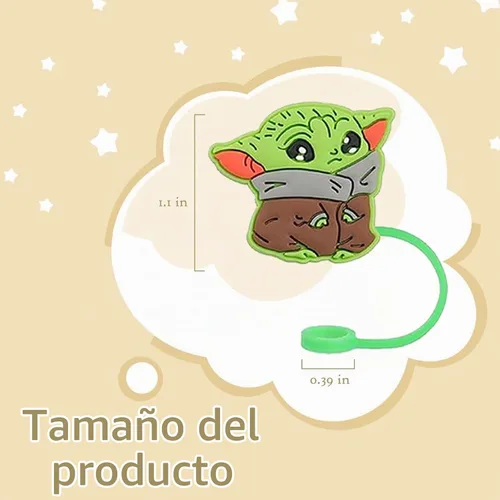 Vista 2 de 12 piezas de cubiertas de pajitas con temática de Space Wars, tapa para pajitas de 9-10mm, se ajusta a vaso Stanley de 40 oz y 30 oz con asa