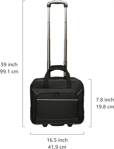 Vista 11 de Yaxa Basics Funda con ruedas para laptop, 15.6 pulgadas, color negro