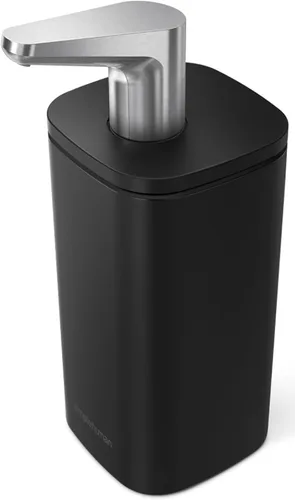 Vista 7 de simplehuman Bomba de pulso de 10 onzas, dispensador de jabón líquido, bomba de jabón de manos sin goteo, acero inoxidable cepillado