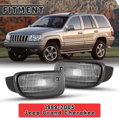Vista 6 de AUTOWIKI Luces antiniebla aptas para Jeep Grand Cherokee 1999 2000 2001 2002 2003 con bombillas halógenas 1 par