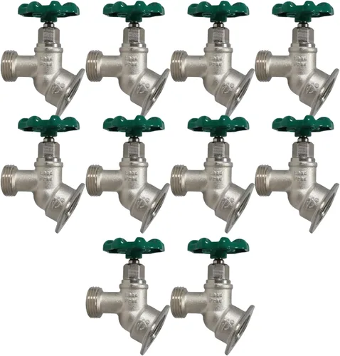 Vista 10 de XFITTING 1/2" hembra NPT x 3/4 GHT Sillcocks, GHT (manguera de jardín roscada) - latón 26-2-3 (1)