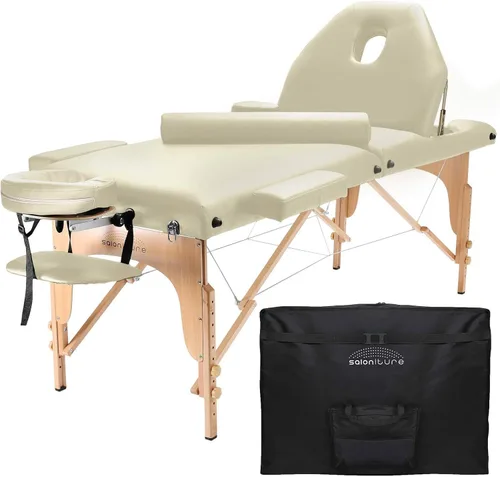 Vista 12 de Mesa de masaje portátil profesional con respaldo, varios colores disponibles, de Saloniture , Negro