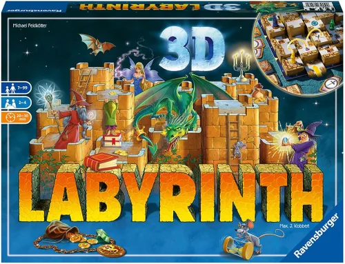 Vista 6 de Ravensburger Juego de mesa familiar 3D Labyrinth Juego de rompecabezas fácil de aprender Atractivo rompecabezas para niños y adultos Valor