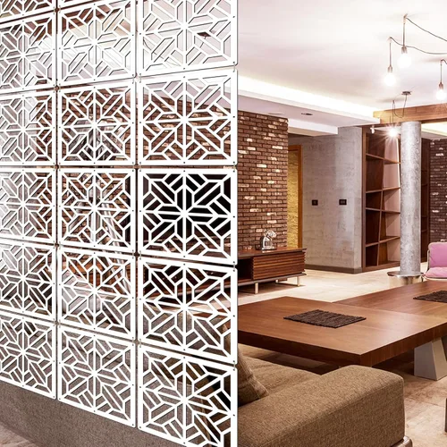 Lchen Panel divisor de habitación colgante, divisor de pared colgante blanco, 10 piezas de madera y plástico, decoración de oficina en el hogar