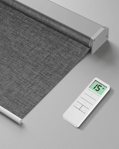 Vista 11 de Tokblind Persiana enrollable motorizada con control remoto, persiana eléctrica opaca para ventanas compatible con Alexa Google a través del Hub