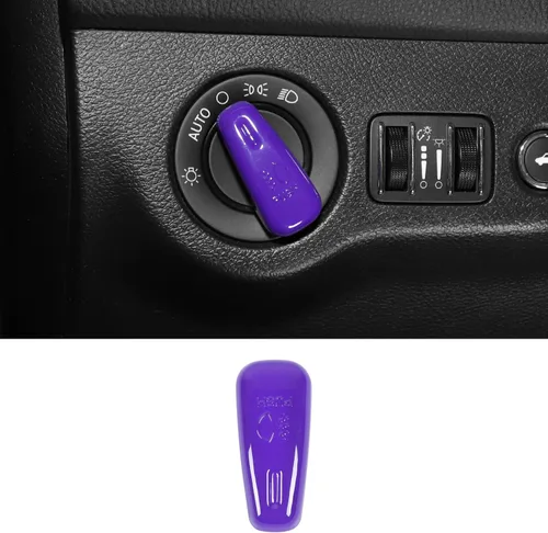 Vista 9 de Jimen para Dodge Challenger 2015+, para Dodge Charger 2010+, para Dodge Durango 2011+, Cubierta de botón de interruptor de faro de recorte