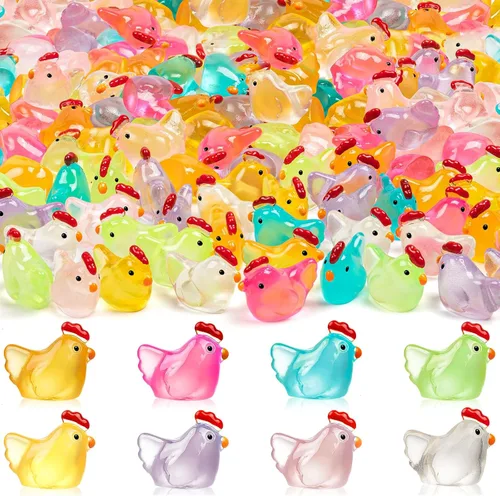Vista 8 de 18 figuras luminosas de panda de resina en miniatura con 2 bambúes, que brillan en la oscuridad, mini panda de bambú a granel para decoración