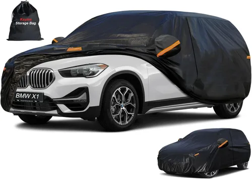 Kayme Cubierta de auto SUV de 7 capas ajuste personalizado para BMW X1 (2009-2025), impermeable, para todo tipo de clima, para automóviles, cubierta