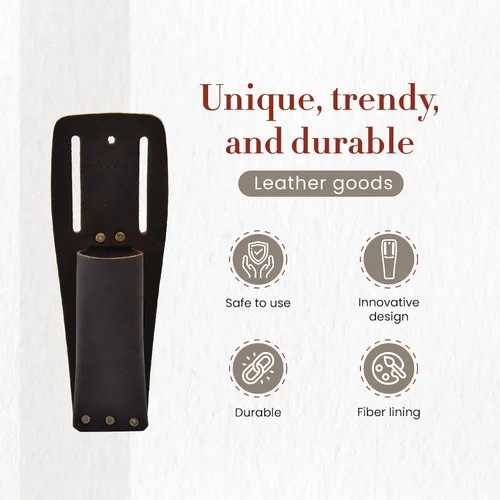 Vista 4 de Style n Craft Funda para cuchillos utilitarios, funda de cuero aceitado de grano completo, compatible con la mayoría de cuchillos de mango curvado