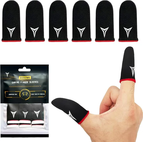 Vista 12 de 10 piezas de fundas de dedos para juegos móviles, fundas de dedos Nuozme para todos los dispositivos con pantalla táctil, nanofibras
