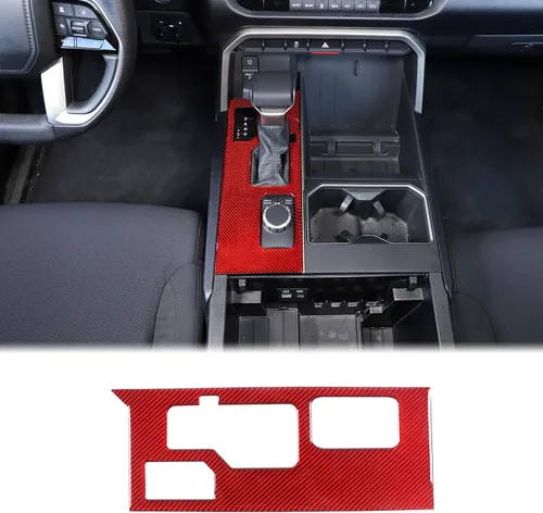 Vista 18 de Aunginsy Marco para panel de cambio de marchas con caja de almacenamiento Compatible con Toyota Tundra/Sequoia 2022-2024 2025 Protector contra