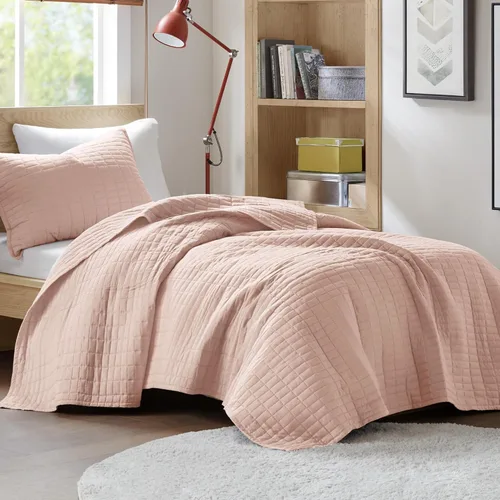 Vista 23 de Comfort Spaces Juego de edredón de tamaño King extragrande de color marfil de 120 x 118 pulgadas, colcha acolchada de verano de microfibra ligera