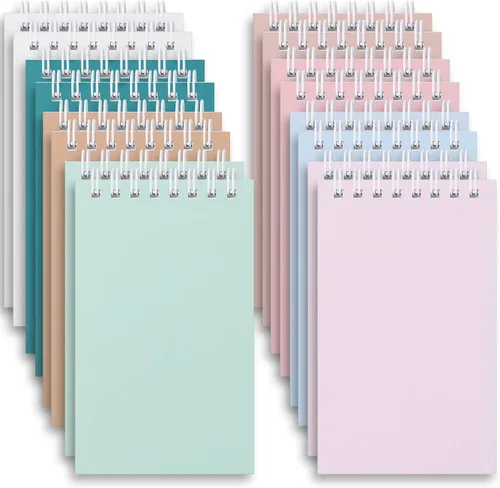 Vista 10 de Ddaowanx Cuadernos pequeños, bloc de notas en espiral de bolsillo de 3 x 5 pulgadas con páginas rayadas, el pequeño cuaderno perfecto