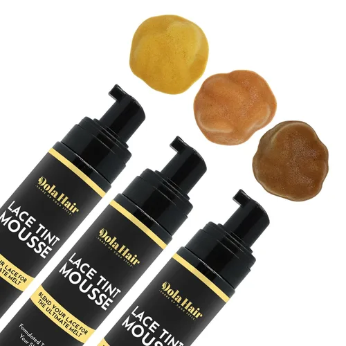 Vista 2 de Dolahair Mousse en aerosol de tinte de encaje para pelucas de encaje frontal, espuma fundida, mousse para el cabello, pegamento para peluca y kit