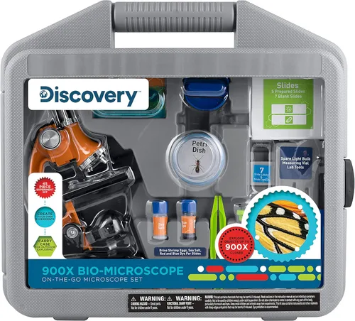 Vista 4 de Microscopio Discovery Bresser 900 X con estuche 44-50101