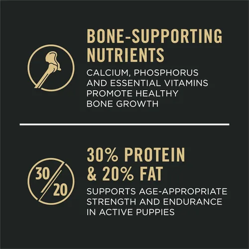 Vista 3 de Purina Pro Plan Sport Development 30/20 Fórmula de pollo y arroz, alimento para perros con alto contenido de proteínas para cachorros, bolsa de 24