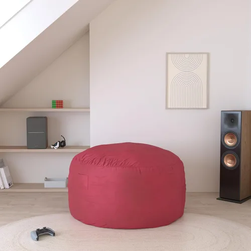 Vista 340 de de 3 pies con relleno de espuma viscoelástica, puf grandes, sofá suave con funda de terciopelo holandés, 36 x 36 x 24 pulgadas (morado)