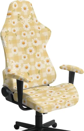 Vista 15 de Suobstales Aztec Leopard American Tribal Pattern Gaming Chair Cover Stretch Slipcover with Armrest Covers, Washable Elastic Protector Universal