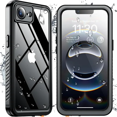 Vista 36 de SPIDERCASE para iPhone 13, funda impermeable, con lente y protector de pantalla incorporados, protección completa de alta resistencia, resistente a