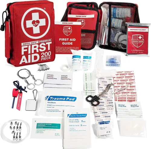 Vista 7 de 2-pulgadas-1 kit de primeros auxilios (120 piezas) + Bonus 32-Piece Mini Kit de primeros auxilios: Compact para en casa, al aire última