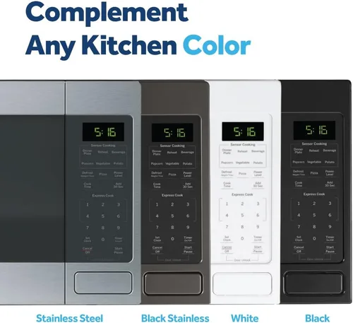 Vista 9 de Horno microondas de GE para encimera, capacidad de 1,150 vatios, 1.6 pies cúbicos, 8 ajustes de cocción automáticos, tecnología de bloqueo