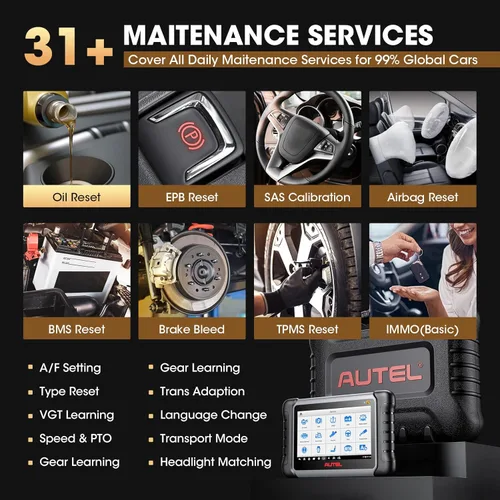 Vista 5 de Autel Escáner MaxiPRO MP808S-TS, herramienta de escaneo de control bidireccional 2026, actualización gratuita de 2 años, TPMS completo, codificación