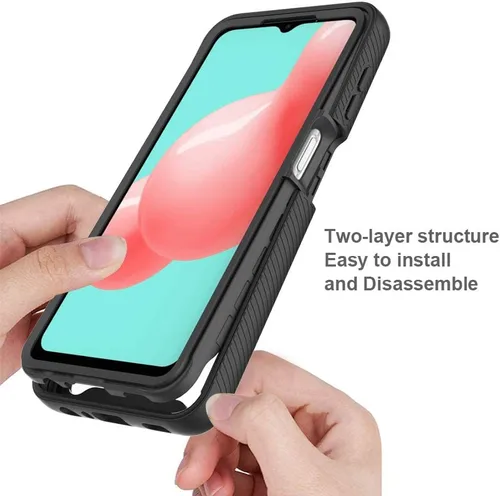 Vista 7 de Asuwish Funda de teléfono para Samsung Galaxy A32 5G 2021 de 6.5 pulgadas con protector de pantalla de vidrio templado y soporte delgado, funda