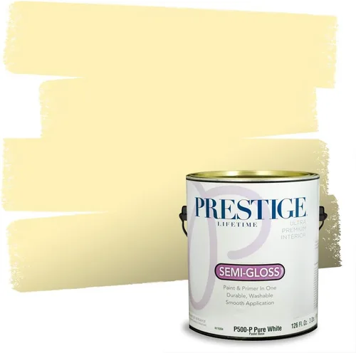 Vista 229 de PRESTIGE Pinturas de pintura exterior e imprimación en uno, 1 galón, plano, combinación comparable de Benjamin Moore* Pila de heno
