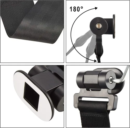 Vista 3 de TOMALL Correa de remolque universal para remolque, correa de remolque negra para parachoques (solo decoración)