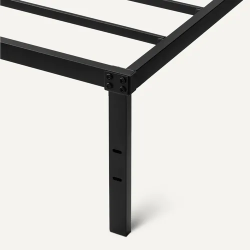 Vista 20 de Yaxa Basics Base de cama con almacenamiento, plataforma de metal plegable, acero resistente, no necesita somier, 14 pulgadas de alto, instalación