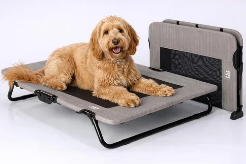Vista 6 de Pet Gear Lifestyle - Cama elevada para mascotas, no requiere montaje, malla de refrigeración resistente a desgarros, interior y exterior, ligera