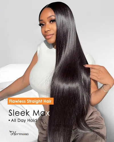 Vista 4 de Hermosa - Pelucas de cabello humano con encaje frontal HD de 13 x 4 pulgadas, prearrancadas con cabello de bebé, densidad 180, transparente, 9A