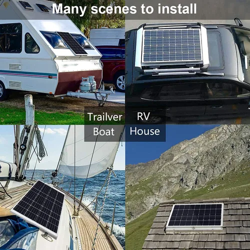 Vista 8 de ECO-WORTHY Kit de panel solar de 100 vatios y 12 voltios para batería de autocaravana, barco, remolque, cabaña de jardín, cobertizo del hogar: panel