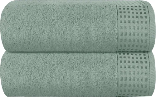 Vista 76 de GLAMBURG Juego de 2 toallas de baño de gran tamaño 100% algodón de 28 x 55 pulgadas, ultra suaves, altamente absorbentes, compactas, de secado