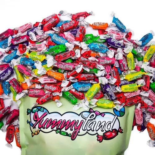Vista 6 de FROOTIES Taffy Candy 2 LB (10 sabores surtidos de mezcla) – Caramelos a granel, caramelos envueltos individualmente, masticables de frutas, sin maní