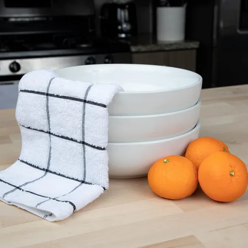 Vista 4 de Arkwright - Toallas de cocina para cocina, 12 unidades, suaves, 100% algodón de rizo, altamente absorbentes y de secado rápido, paños para lavar