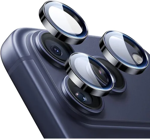ESR Paquete de 2 protectores de lente de cámara para iPhone 15 Pro Max, 15 Pro, 14 Pro Max, 14 Pro, protectores de lente individuales HD ultra
