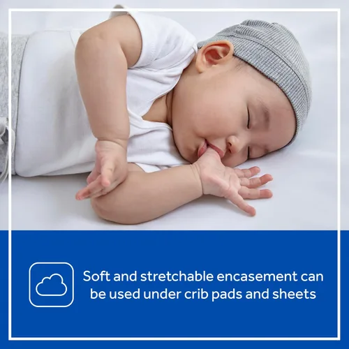 Vista 3 de Sealy Baby SafetyCase Protector de colchón impermeable transpirable para cuna, funda de cama infantil, funda de cama con cremallera, sin ruido