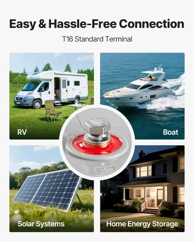 Vista 6 de VEVOR Batería de ciclo profundo de 12 V 75 Ah, tecnología AGM sellada, batería AGM de plomo recargable, repuesto de respaldo para scooters, silla