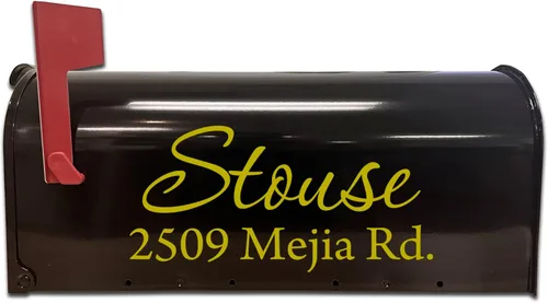 Vista 9 de Calcomanías personalizadas para buzón de correo VWAQ-CMB1 (12 x 6 pulgadas, negro)