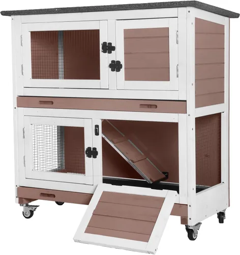 Vista 9 de GUTINNEEN Jaula para Mascotas de Conejo Correr Extensión Interior Pequeño Corral para Animales (Solo Corral)