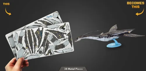 Vista 2 de Fascinations Metal Earth Premium Series Avatar 2 Ilu 3D Kit de modelo de metal con pinzas