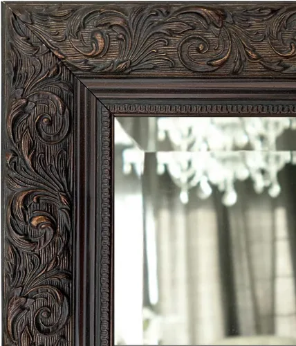 Vista 7 de West Frames Espejo de pared con marco en relieve de Bella (22.25" x 28.25", color blanco)