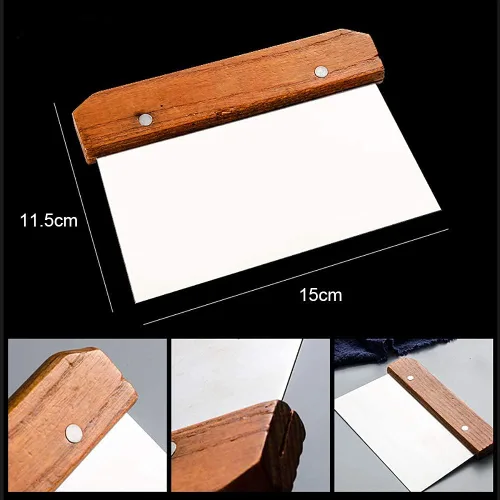 Vista 7 de peicees 2pcs acero inoxidable Wavy & Straight Jabón Moho Molde Cortador de Pastel Herramientas de Corte Set